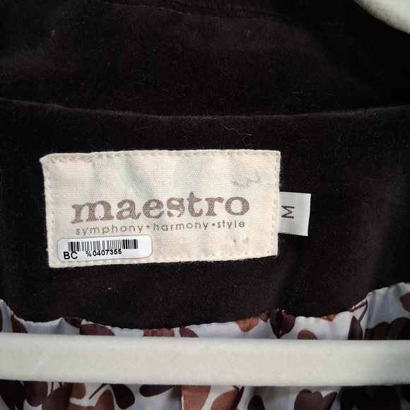 Brown Velvet Blazer Anthropologie Maestro Double Breasted Bell Sleeve Lined Sz M - Picture 2 of 11
